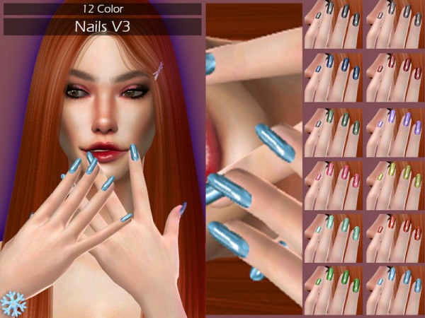  The Sims Resource: Nails V3 by Lisaminicatsims