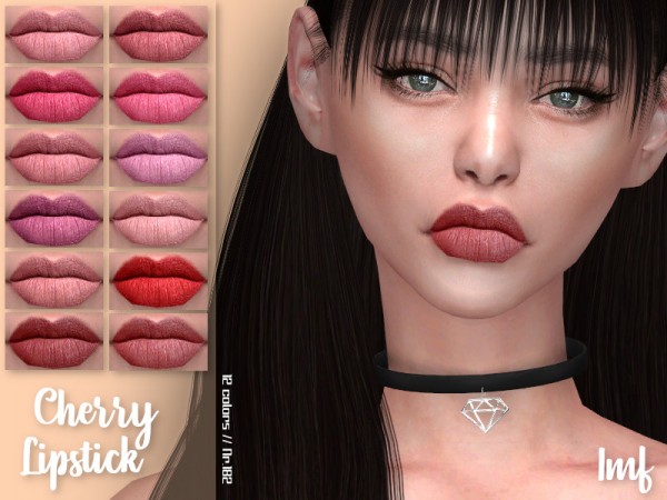  The Sims Resource: Cherry Lipstick N.182 by IzzieMcFire