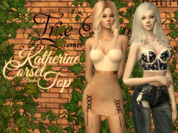  The Sims Resource: Katherine Corset Top by Dissia