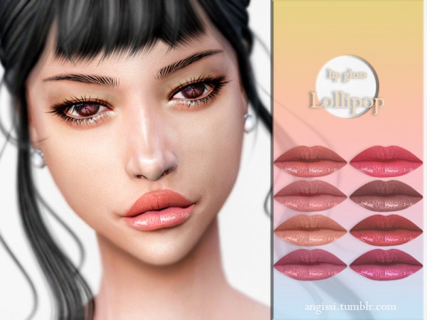  The Sims Resource: Lipgloss lollipop byANGISSI