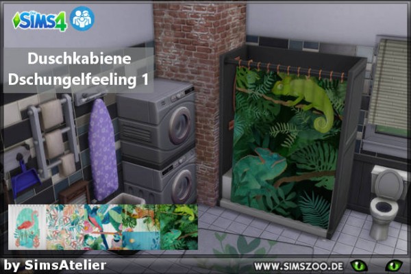  Blackys Sims 4 Zoo: Shower cabin jungle feeling 1 by SimsAtelier