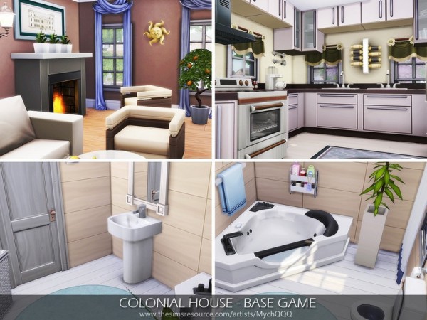  The Sims Resource: Colonial House by MychQQQ