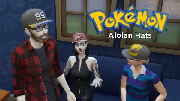  Mod The Sims: Alolan Pokémon Trainer Caps by JimmyN64