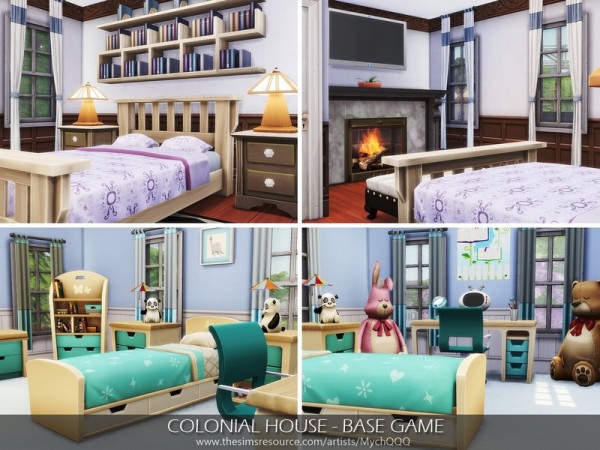  The Sims Resource: Colonial House by MychQQQ