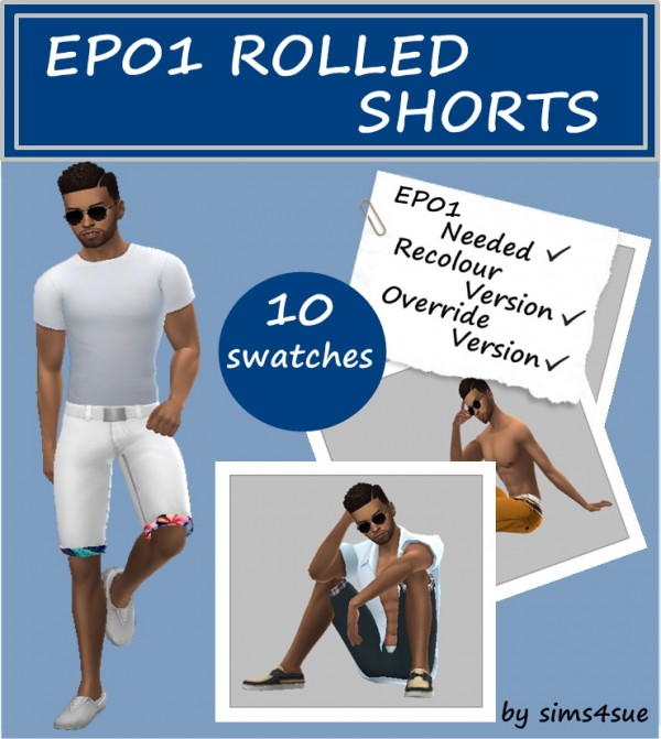  Sims 4 Sue: Rolled Shorts