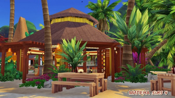  Sims 3 by Mulena: Beach restaurant