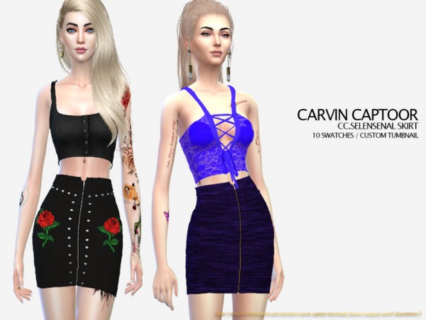  The Sims Resource: Selensenal skirt by carvin captoor