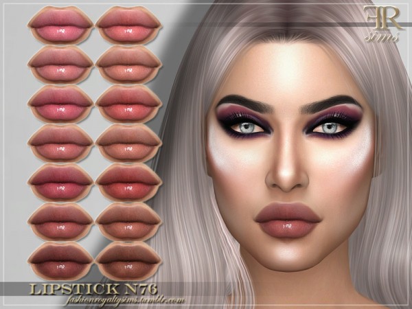  The Sims Resource: Lipstick N76 by FashionRoyaltySims