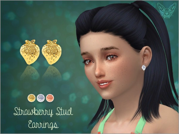  Giulietta Sims: Strawberry Stud Earrings For Kids