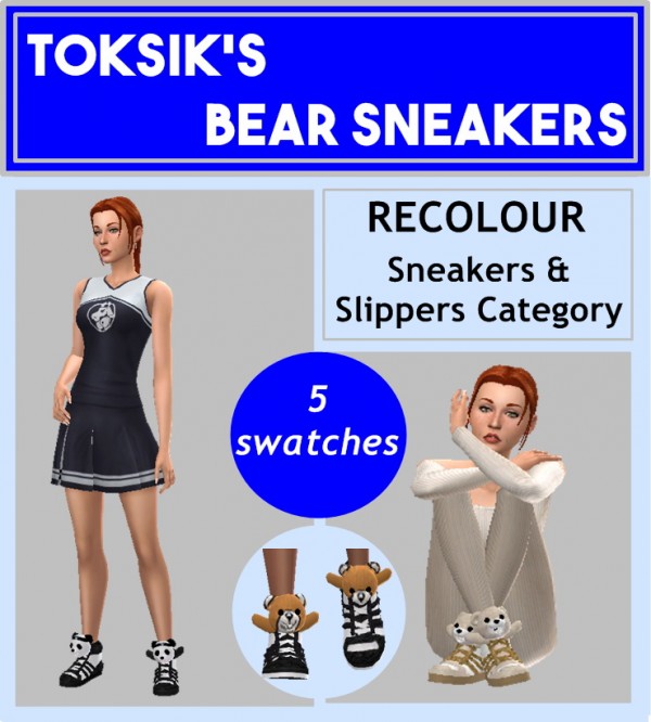  Sims 4 Sue: Toksik`s Bear Sneakers