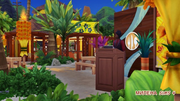  Sims 3 by Mulena: Beach restaurant