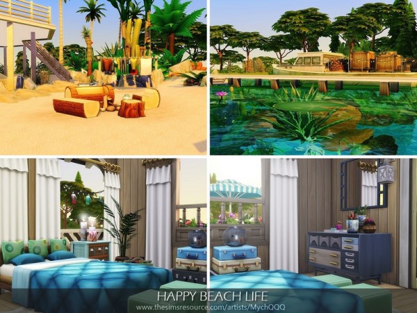  The Sims Resource: Happy Beach Life house by MychQQQ