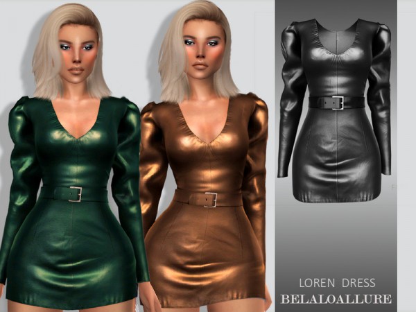  The Sims Resource: Loren dress by belal1997