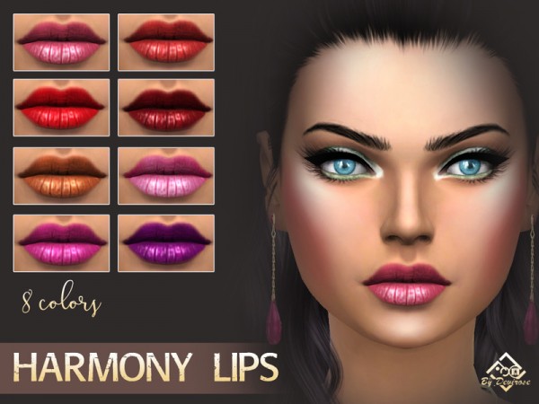  The Sims Resource: Harmony Lipstick by Devirose