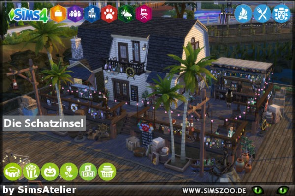  Blackys Sims 4 Zoo: Treasure Island by SimsAtelier