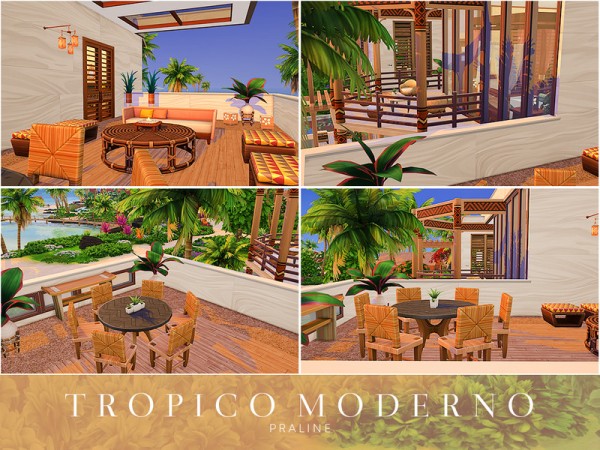  The Sims Resource: Tropico Moderno House by Pralinesims