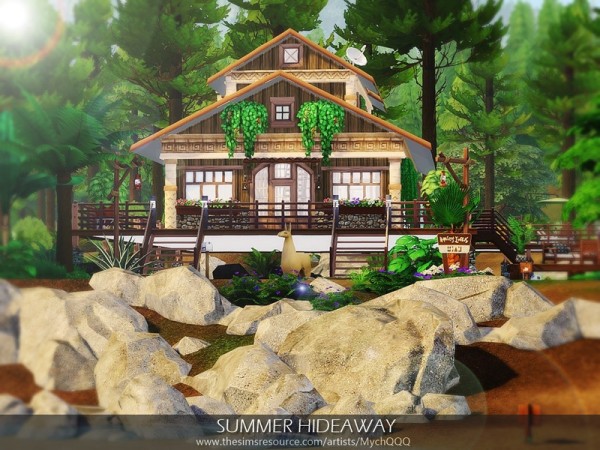  The Sims Resource: Summer Hideaway House by MychQQQ