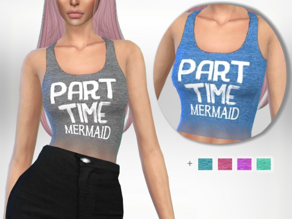  The Sims Resource: Part Time Mermaid Top by Puresim