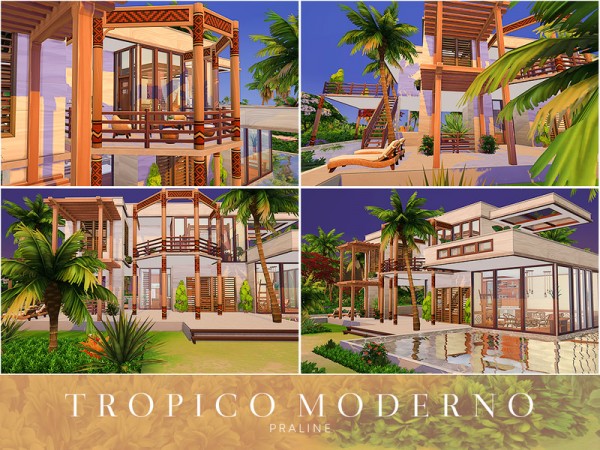  The Sims Resource: Tropico Moderno House by Pralinesims