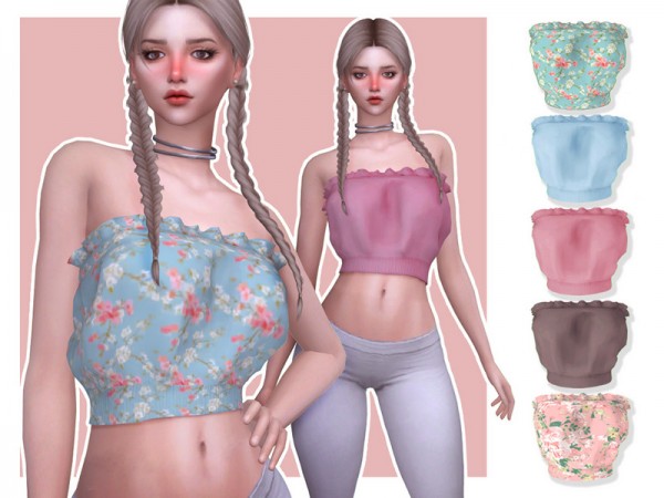  The Sims Resource: Iris AF Top by Screaming Mustard