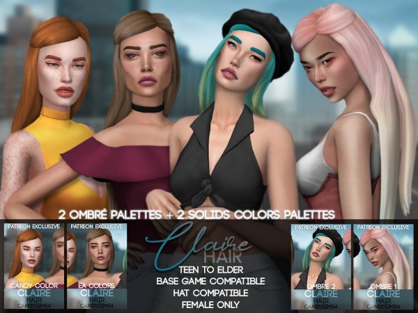 Candy Sims 4: Claire Hair