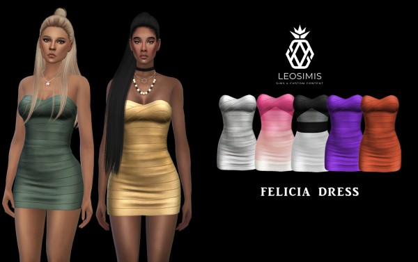  Leo 4 Sims: Felicia Dress