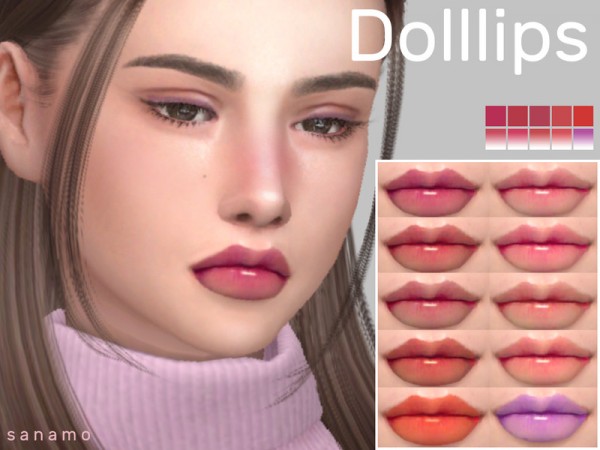  The Sims Resource: Lipstick 02 by Sanamo