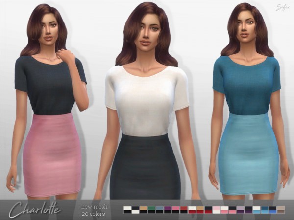  The Sims Resource: Charlotte Outfit by Sifix