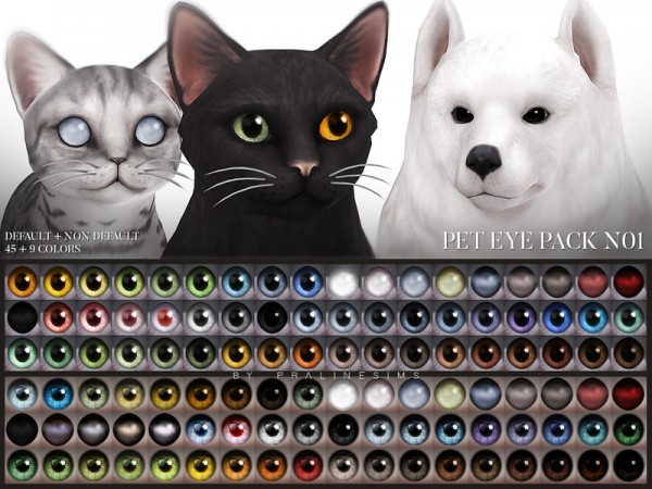  The Sims Resource: Pet Eye Pack N01 by Pralinesims