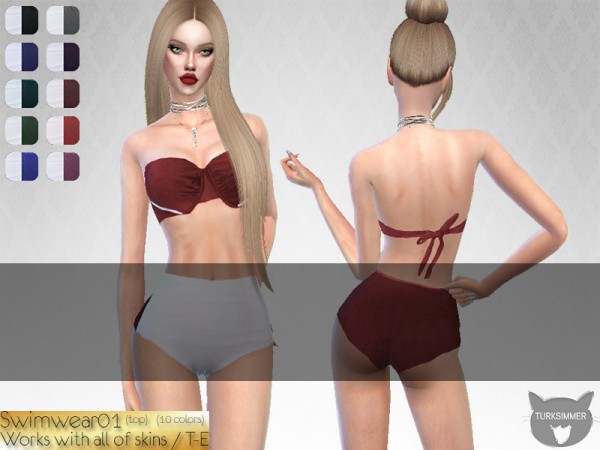  The Sims Resource: Swimwear 01 top by turksimmer