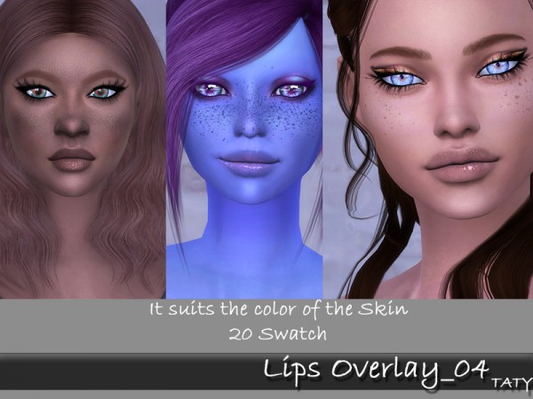  The Sims Resource: Lips Overlay 04 by tatygagg
