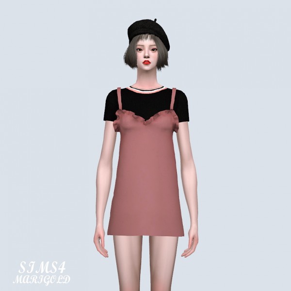  SIMS4 Marigold: Mini Dress With Top