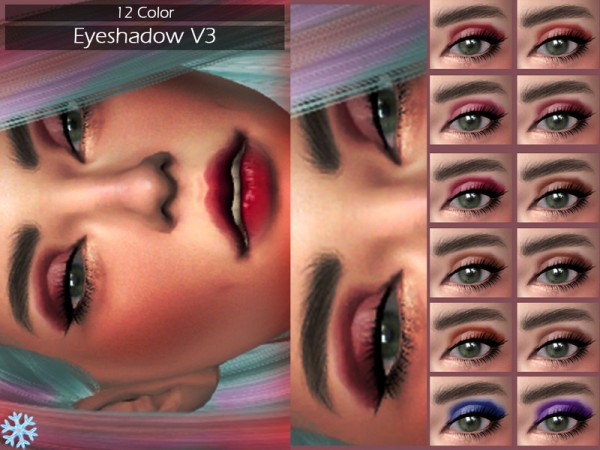  The Sims Resource: Eyeshadow V3 by Lisaminicatsims