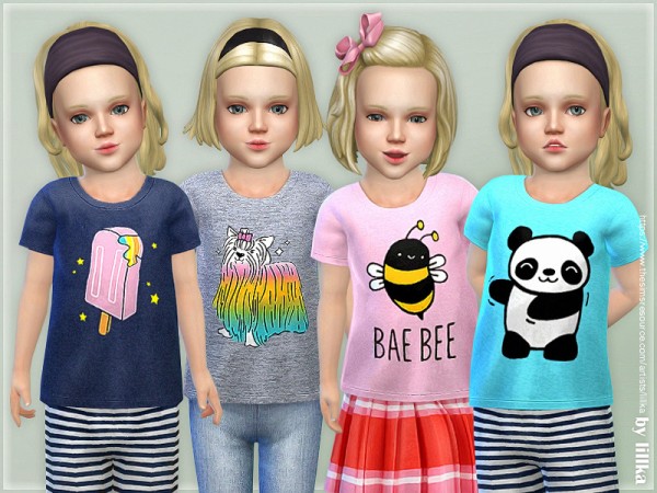  The Sims Resource: T Shirt Toddler Girl P11 by lillka