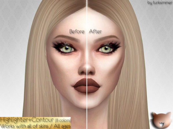  The Sims Resource: Highlighter and Contour by turksimmer