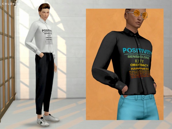  The Sims Resource: Blouse Male by ChloeMMM
