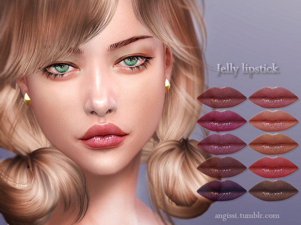  The Sims Resource: Jelly lipstick by ANGISSI