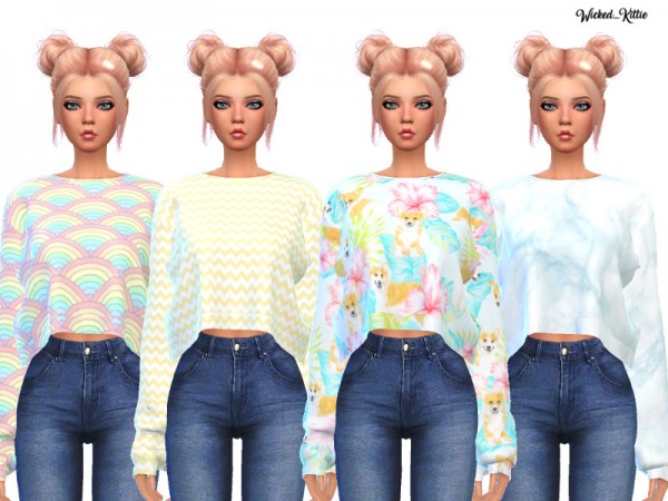  The Sims Resource: Snazzy Fun Sweaters by Wicked Kittie