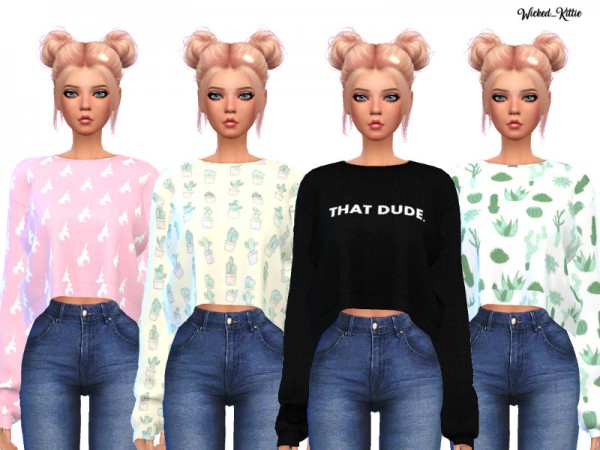  The Sims Resource: Snazzy Fun Sweaters by Wicked Kittie