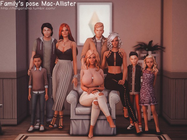  The Sims Resource: Family s poses Mac Allister by HelgaTisha