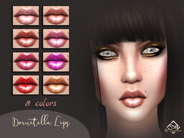  The Sims Resource: Domitilla Lipstick by Devirose