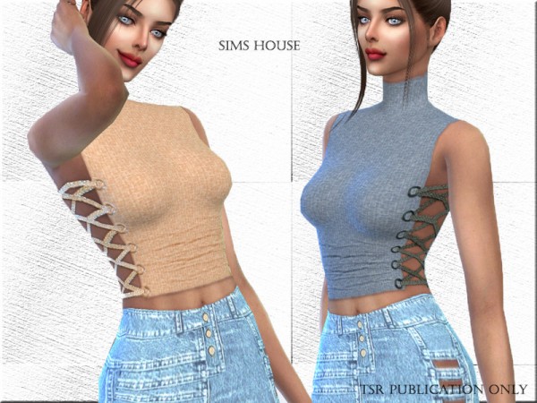  The Sims Resource: Top with lacing on the sides by Sims House