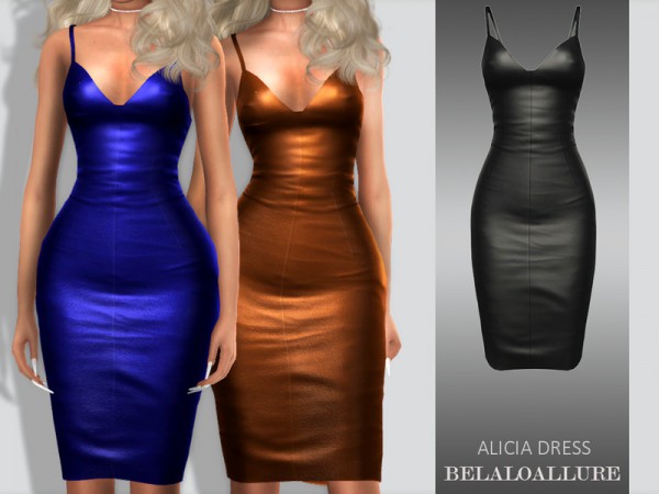  The Sims Resource: Alicia dress by belal1997