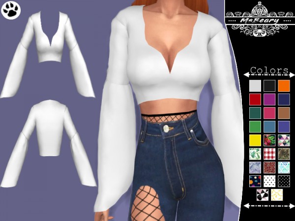  The Sims Resource: Long Puffy Sleeve Shirt by MsBeary
