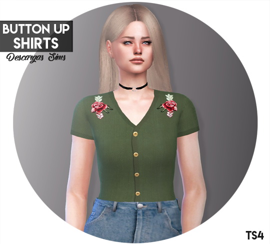 Descargas Sims: Button Up Shirts
