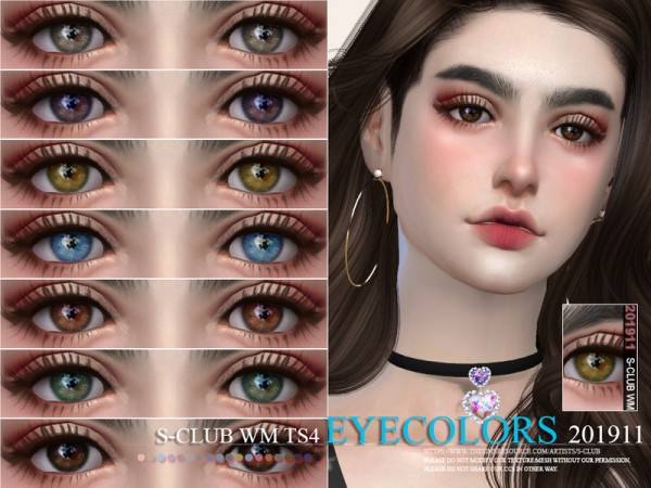 The Sims Resource: Eyecolors 201911 by S-Club • Sims 4 Downloads