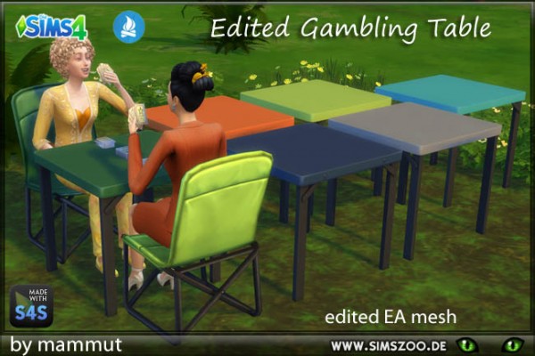  Blackys Sims 4 Zoo: Gaming table for camping by mammut