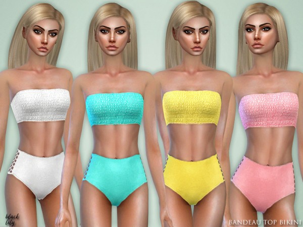  The Sims Resource: Bandeau Top Bikini by Black Lily