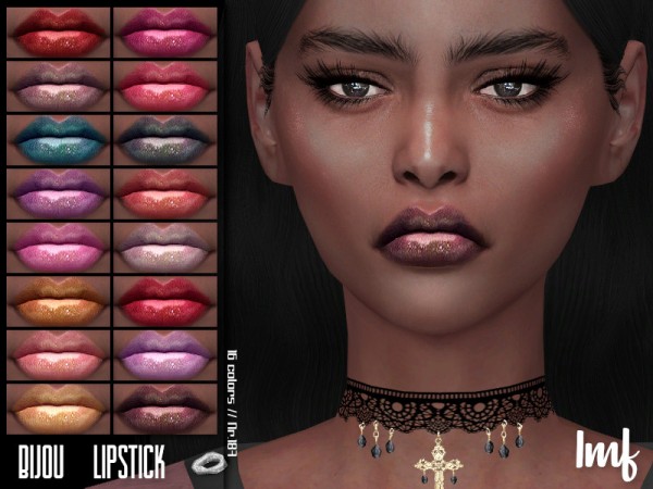  The Sims Resource: Bijou Lipstick N.187 by IzzieMcFire