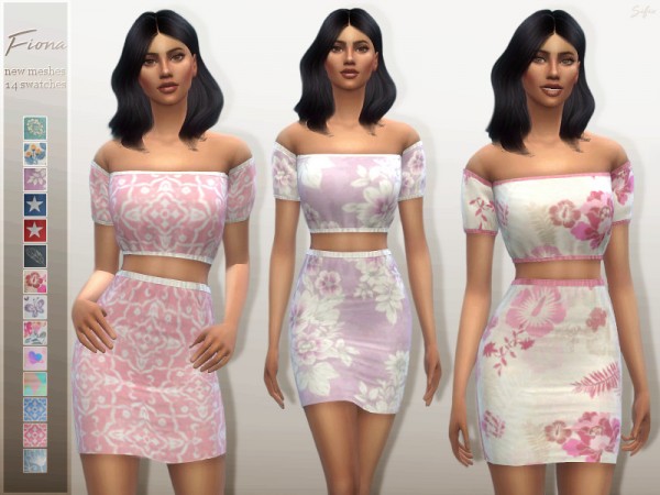  The Sims Resource: Fiona Outfit by Sifix